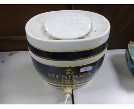 A mendoza dry sherry ceramic barrell