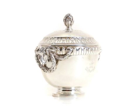 A silver tea or hot water urn, by F B Thomas &amp; Co, London 1898,17.5cm tall27.3ozt