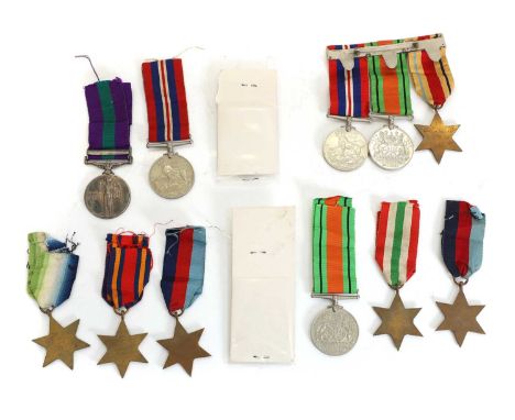A selection of Second World War medals, comprising a General Service Medal, War Medal and African Star named to '541925, Cpl.