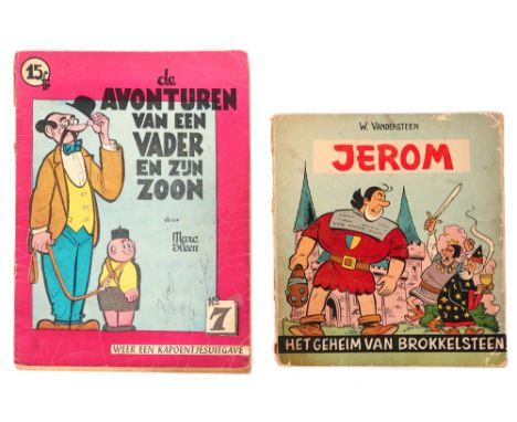 two Belgian comic strips dd 1962, one signed by the author Marc Sleen || WILLY VANDERSTEEN  -  MARC SLEEN lot van twee stripv