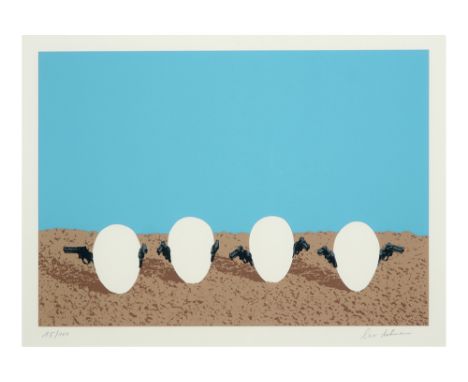 20th Cent. Belgian surrealist lithograph printed in colors - signed Leo Dohmen || DOHMEN LEO (1929 - 1999) kleurlitho n° 15/1