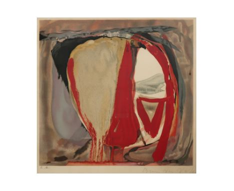 Bram van Velde signed abstract lithograph printed in colors || VAN VELDE BRAM (1895 - 1981) kleurlitho n° Epreuve d'Artiste :