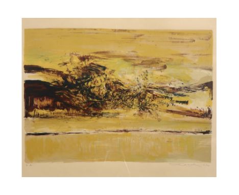 Zao Wou-Ki signed lithograph printed in colors dated (19)72 || ZAO WOU-KI (1921 - 2013) kleurlitho n° Epreuve d'Artiste : "Co