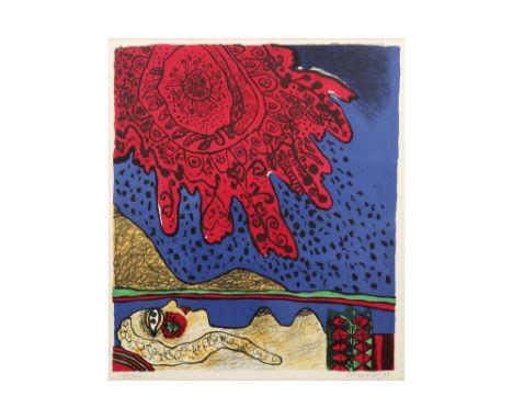 Corneille signed lithograph printed in colors dated 1973 || CORNEILLE (1922 - 2010) (1922 - 2010) kleurlitho n° 79/100 : "L'A