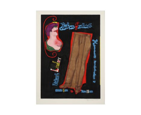 20th Cent. German-American lithograph printed in colors dd 1968 - signed Richard Lindner || LINDNER RICHARD (1901 - 1978) kle