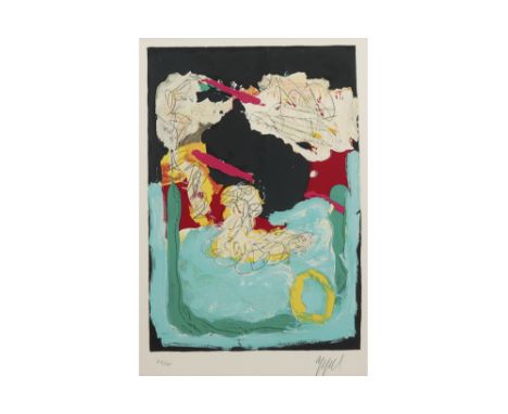 Karel Appel signed lithograph printed in colors || APPEL KAREL (1921 - 2006) kleurlitho n° 79/95 : "Compositie"  -  41 x 28 g