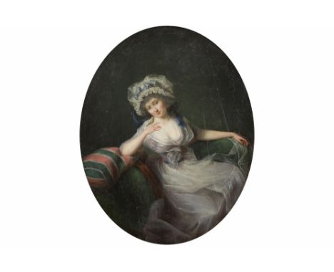 18th Cent. oil on panel - signed Pierre Fr. Joseph De Glimes and dated 1789 this is most likely a portrait of Jeanne de Belle