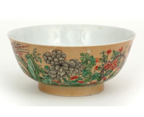 17th Cent. Chinese Kangxi period bowl in marked porcelain with a Famille Verte landscape decor || Zeventiende eeuwse Chinese 