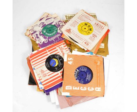 45s vinyl music records, one box of mixed 1960s Soul, Motown and R&amp;B, including The Islanders; Marion Ryan; The Temptatio