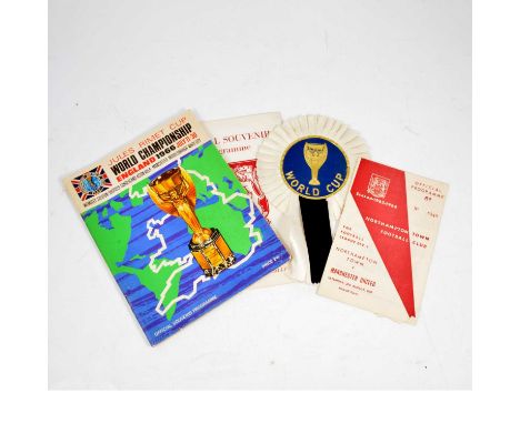 1966 World Cup: Semi Final ticket, rosette, programme, Northampton Town programme.