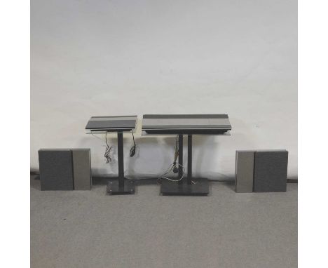 Bang &amp; Olufsen Beocenter 9500, with stand; Beogram 9500 turntable, with stand; pair of Bang &amp; Olufsen wall-mounted sp
