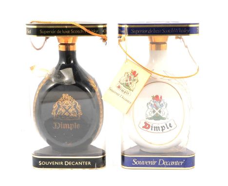 John Haig's Dimple, two souvenir whisky decanters, 12 year old blended Scotch whisky, including 1990 Year of the Horse, each 