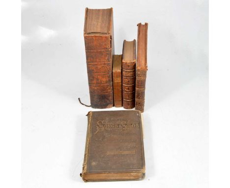 William Tan'Sur, The Royal Melody Compleat: or, The New Harmony of Sion, R Brown, London 1760; The Holy Bible, J Smith, Londo