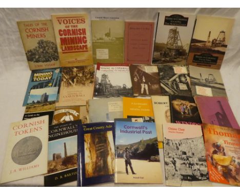 Various Cornish Mining related volumes and pamphlets including Mining in Cornwall - Camborne to Redruth; South Crofty Mine - 