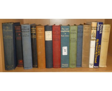 Fourteen various novels including Adam - I'm Not Complaining, first edition, 1938 and others, etc