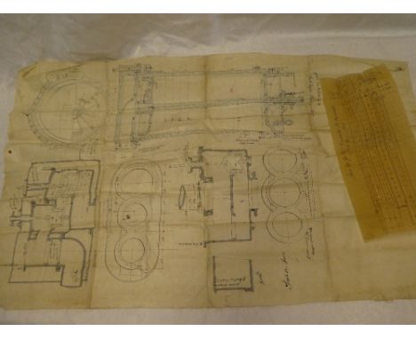 A selection of 19th Century original plans and scale drawings relating to St Day United Mines