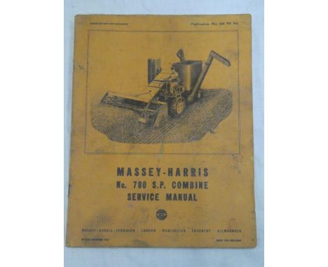 A 1953 Massey Harris combine harvester service manual