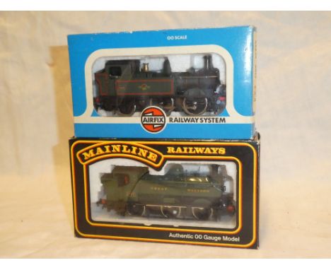 Airfix OO gauge 0-4-2 BR tank engine and a Mainline GWR 0-6-0 tank engine both mint/boxed (2)
