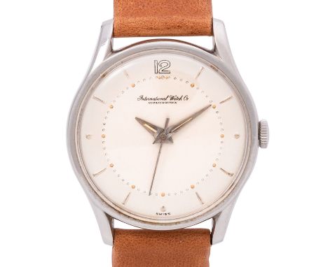 IWC Vintage Herren Armbanduhr von 1949. Edelstahl. Handaufzugswerk, Kal. 89 mit sehr guten Gangwerten (+2 Sek., 317°, Gangpro