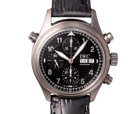 IWC Doppelchronograph Ref. IW371333 von 2004. Edelstahl. Automatik-Werk Kal. 79230 mit sehr guten Gangwerten (+4 Sek., 292°, 