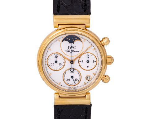 IWC Da Vinci Chronograph Ref IW3736 Damen Armbanduhr. 18K Gold. Neues Lederband mit original Dornschließe in 18K. Quartzwerk 
