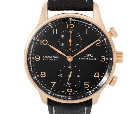IWC Schaffhausen Portugieser Herren Chronograph, Ref. 371415. Aus 2007. 18K Gelbgold. Automatik-Werk Kal. 79350, gute Gangwer
