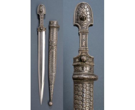dating: circa 1900 provenance: Caucasia, Strong and heavy, straight, double-edged blade of hexagonal section. Grip completely