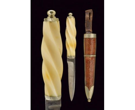 dating: First half of the 20th Century provenance: Scandinavia, Single-edged blade, tang marked 'Zwillingswerk', ivory grip c