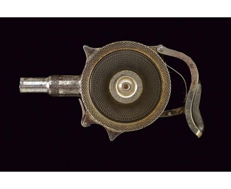 dating: 1875-1890 provenance: USA, Rifled, round, two-stage, cal. 32 extra short rimfire barrel with floral frame in the cent