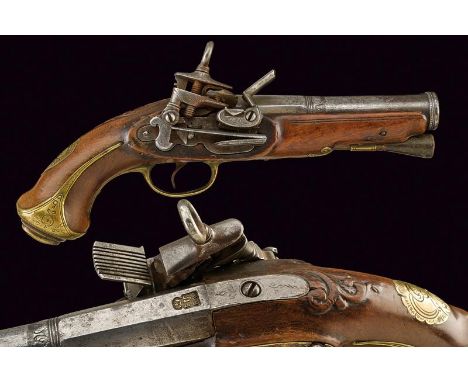 dating: late 18th Century provenance: Spain, Smooth-bore, two-stage, 18 mm cal. barrel, first octagonal with mark, then round