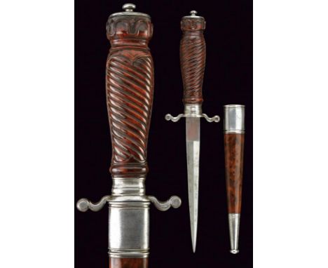 dating: 19th Century provenance: France, Straight, double-edged blade, ribbed inthe center and with tang. Hilt with iron quil