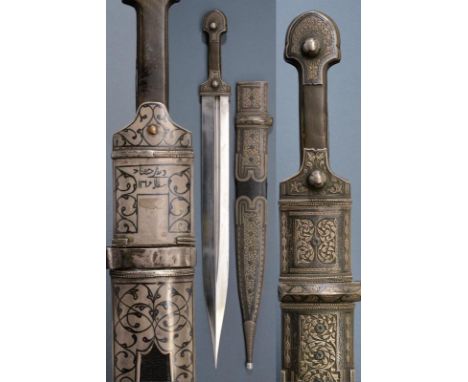 dating: circa 1900 provenance: Caucasia, Strong, straight, double-edged blade with deep and wide, asymmetrical groove. Grip w