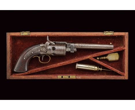dating: third quarter of the 19th Century provenance: USA, Cylindrical, rifled, raisable, 31 cal. barrel, provided with fores