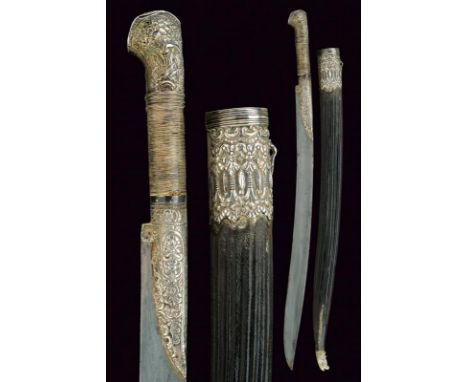 dating: Late 19th Century provenance: Balkans, Curved, single-edged blade, facets with large fuller, the base with deep, Arab