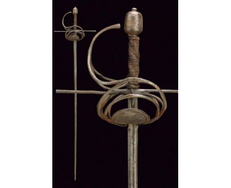 dating: first quarter of the 17th Century provenance: Europe, Straight, double-edged blade of hexagonal section, with fuller 