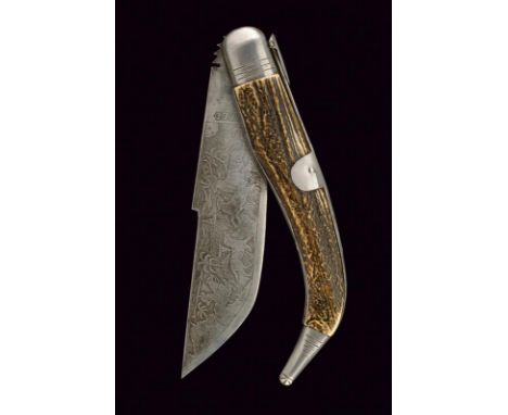 dating: First half of the 20th Century provenance: Toledo, Wide and long, single-edged blade, engraved on one side with a hun
