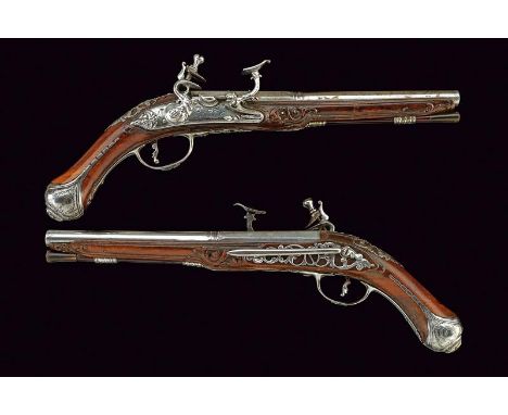 dating: 18th Century provenance: Tuscany, Smooth-bore, two-stage, 12 mm cal. barrels, first part octagonal, then round after 