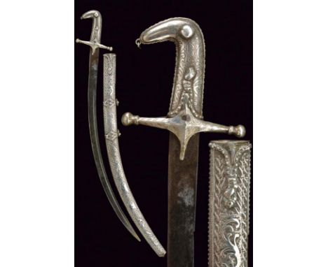 dating: 19th Century provenance: Turkey, Curved, single-and short false-edged blade (with pitting, to be cleaned), with fulle