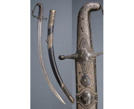 dating: last quarter of the 19th Century provenance: Caucasia, Curved, single-and false-edged blade with double groove, the b