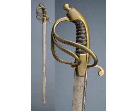 dating: circa 1900 provenance: Russian Empire, Straight, single-edged blade with jelman, first part finely engraved with anch