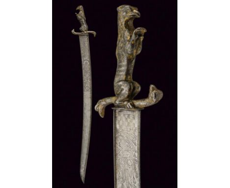 dating: First half of the 19th Century provenance: France, Yatagan, slightly counter-curved, single-edged blade with 'T'-back