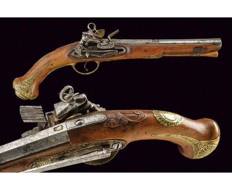 dating: First half of the 19th Century provenance: Spain, Smooth-bore, two-stage, 16 mm cal. barrel, first octagonal with a m