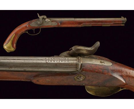 dating: Mid 19th Century provenance: Denmark, Smooth-bore, two-stage, 14 mm cal. barrel from the late 1600s, first part is oc