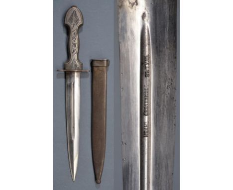 dating: first quarter of the 19th Century provenance: Tula, Straight, double-edged blade with deep, central groove, with sign
