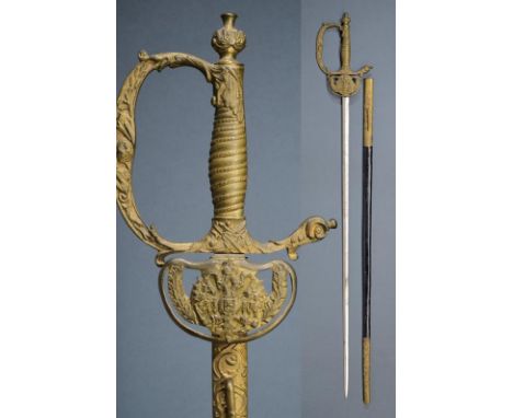 dating: circa 1900 provenance: Russian Empire, Straight blade of lozenge section, engraved until the half with trophies and f
