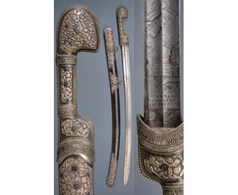 dating: 1820 provenance: Caucasia, Curved, single-and false-edged blade with double grooves, the back one double after the fi