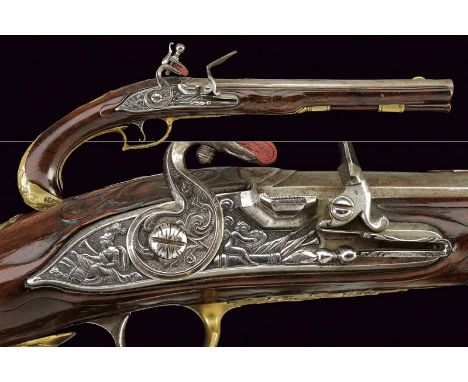 dating: first quarter of the 18th Century provenance: Wiesenthal, Smooth-bore, round, 13 mm cal. barrel, the rib signed 'ZÖFF