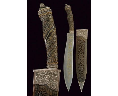 dating: 19th Century provenance: The Philippines, Wide, curved, single-edged blade, slightly concave back and hollowed tip, r