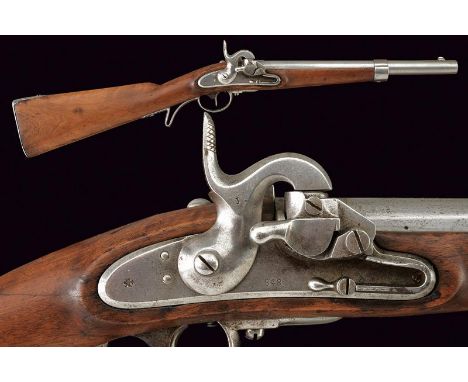 dating: 1848 provenance: Austria, Round, rifled, 19 mm cal. barrel, with fore-sight; tang with rear sight; Augustin model loc