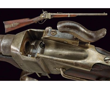 dating: Third quarter of the 19th Century provenance: USA, Round, rifled, cal. 52 barrel, with adjustable rear sight and fore